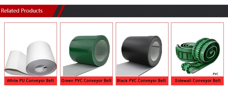 High Quality 4.0mm Green Industrial Rough Surface PVC Conveyor Belt