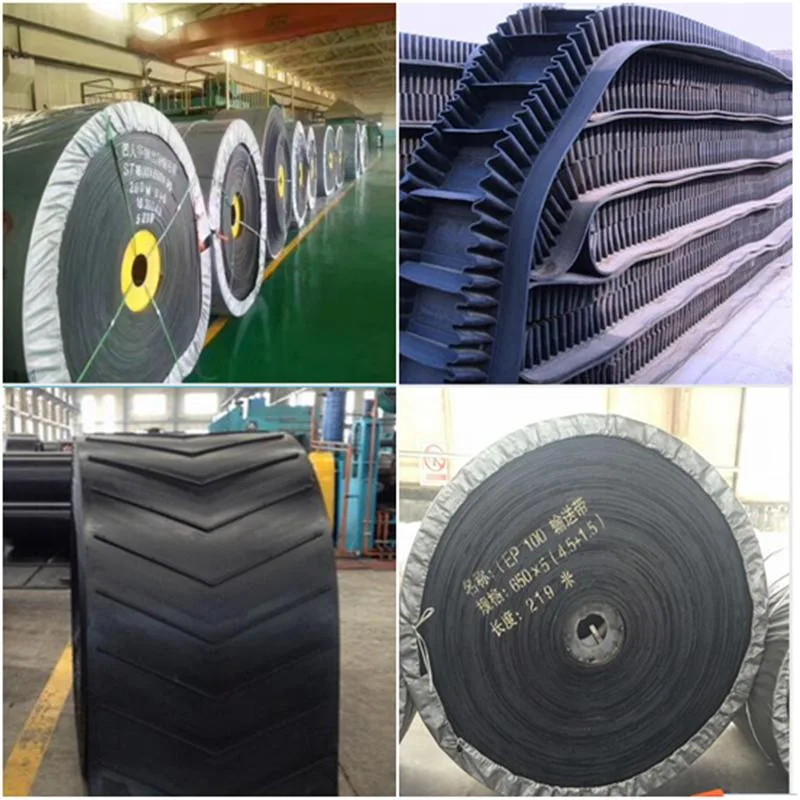 Top Quality Ep200 Heat//Fire Resistant Ep Fabric Rubber Conveyor Belt/Sidewall Conveyor Belt/Chevron Conveyor Belt