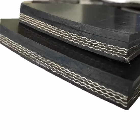 Hot Sale 10MPa Cheap Ep Nylon Cotton Fabric Laminated Steel Cord Anti Abrasion Wearing Resistant Rubber Chevron Profiled Pattern Side Corrugated Conveyor Belt